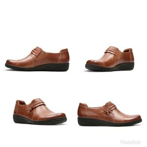Clarks slip on shoes, size 9.5